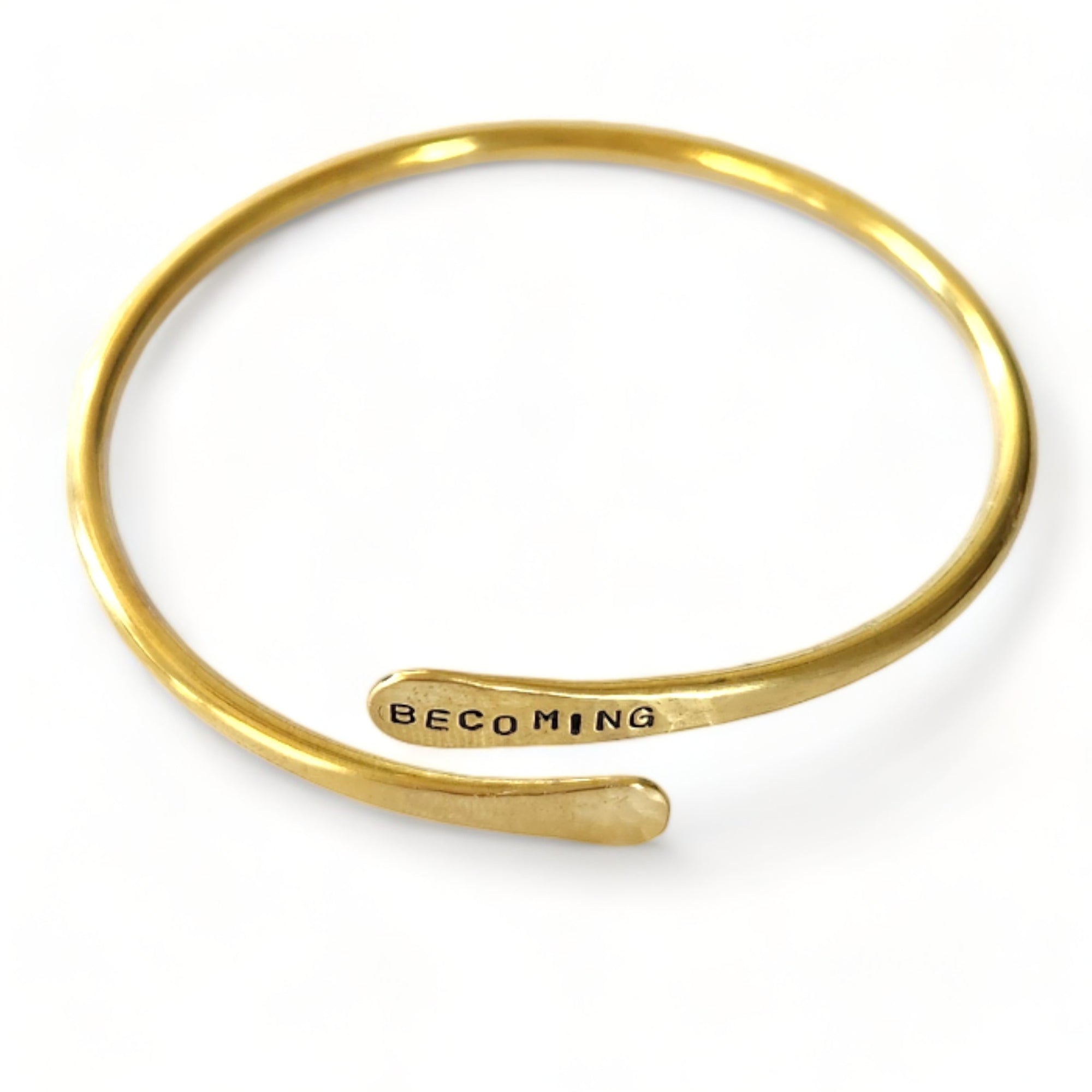 BECOMING Brass bangle - stamped