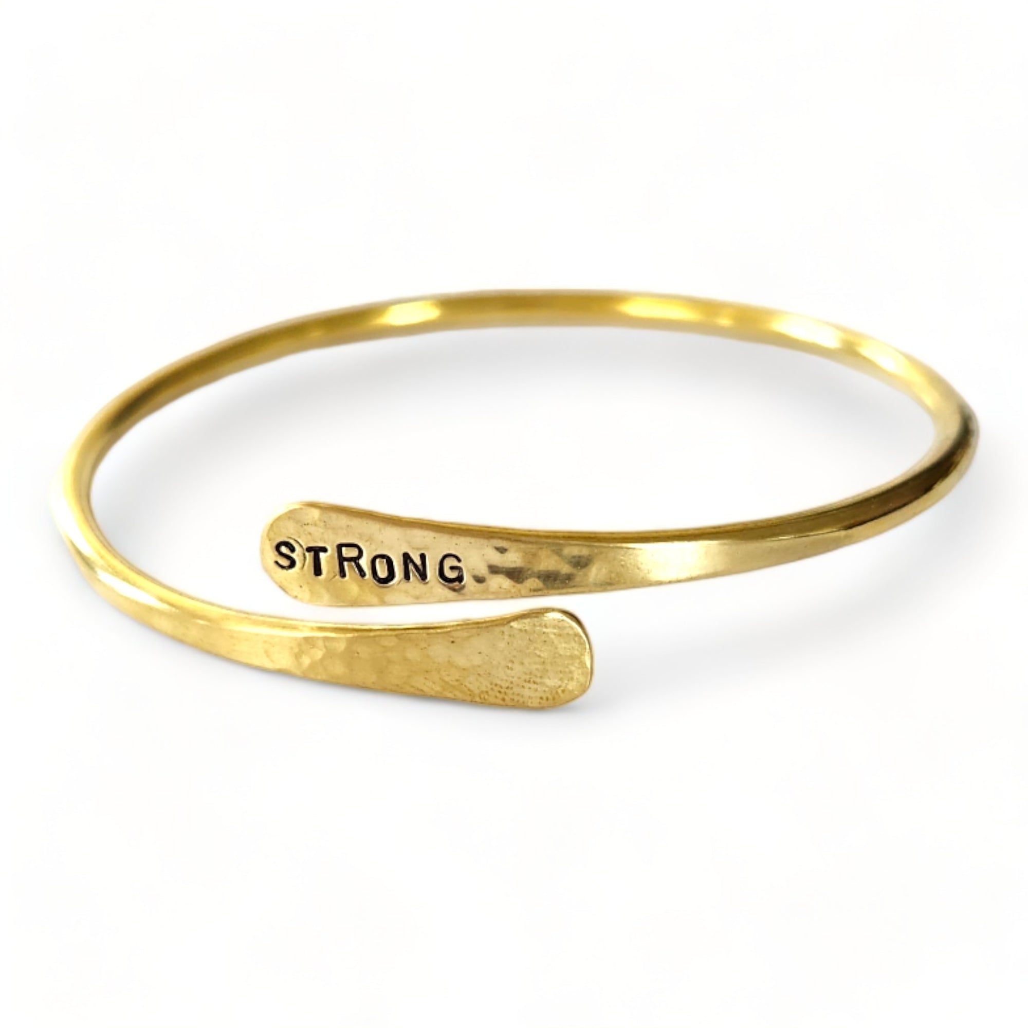 STRONG Brass bangle - stamped