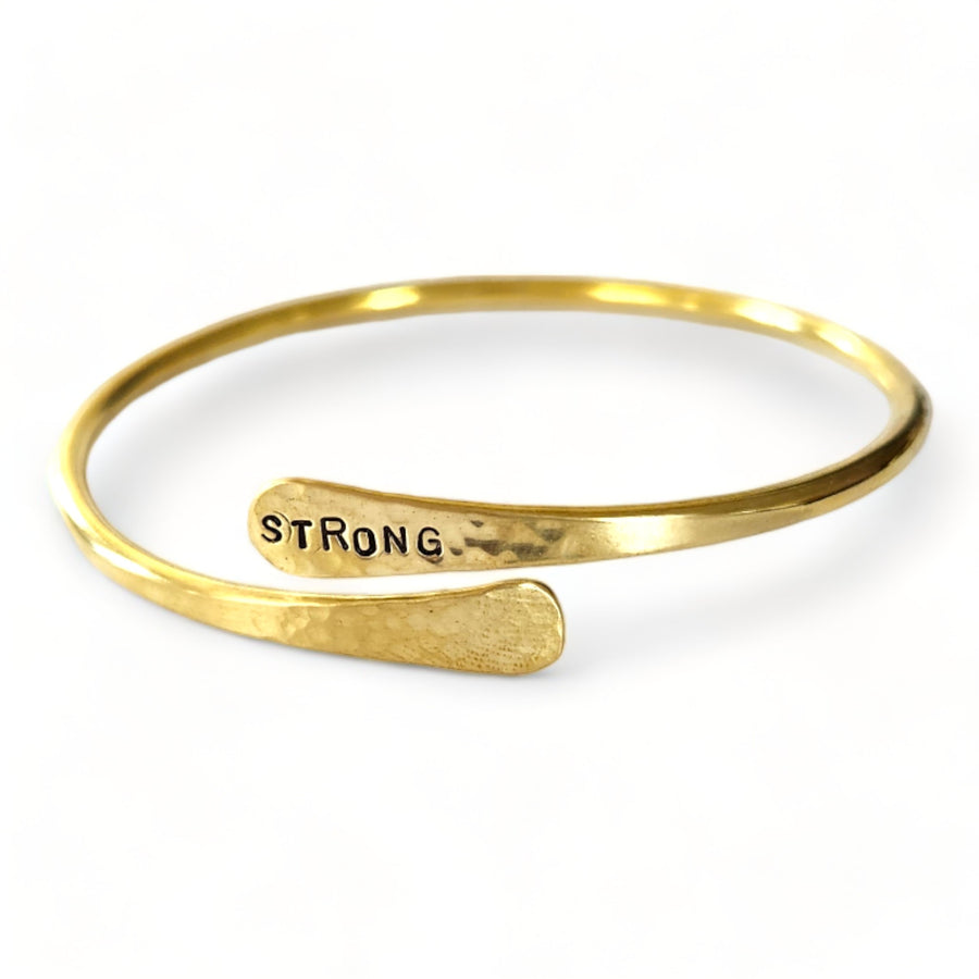 STRONG Brass bangle - stamped