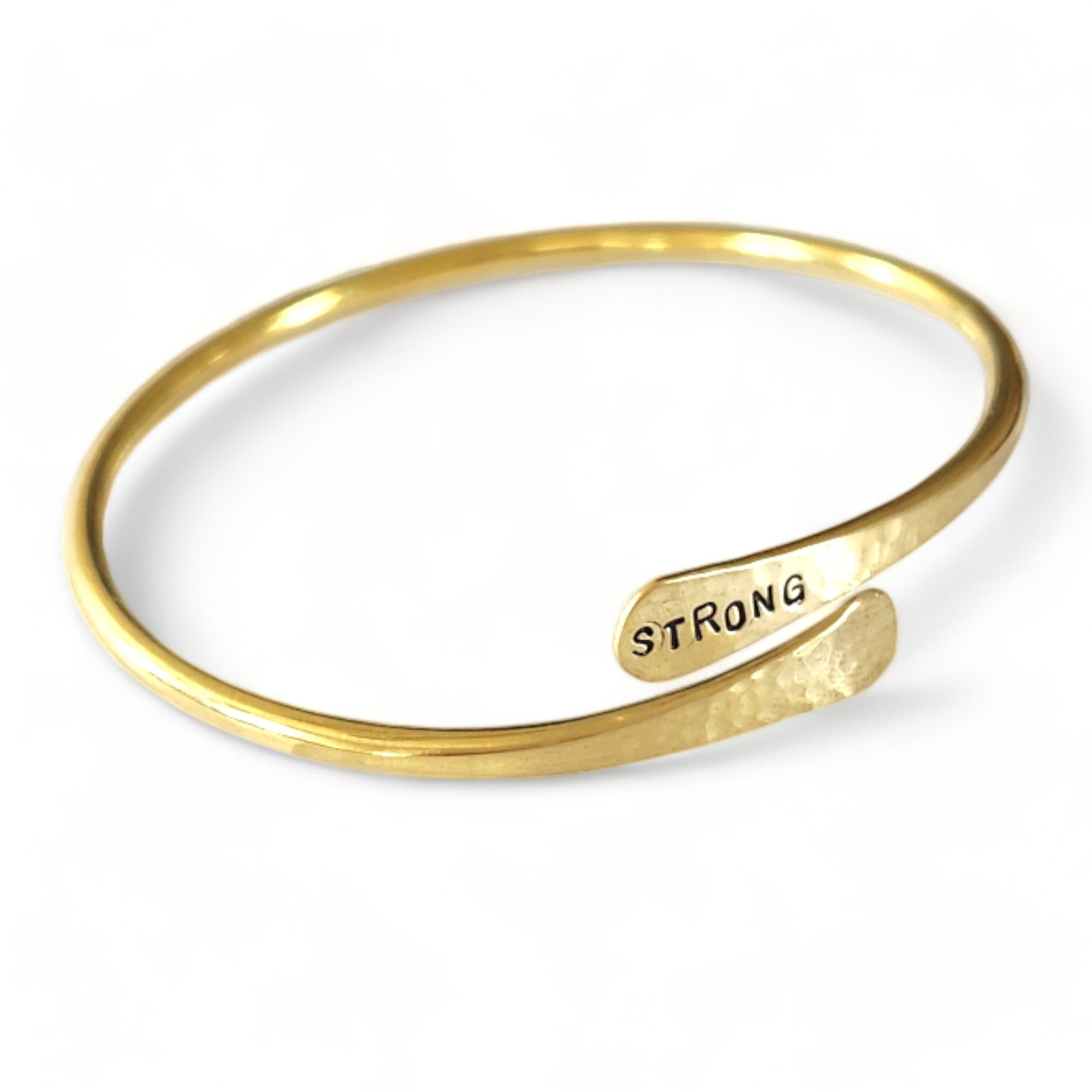 STRONG Brass bangle - stamped