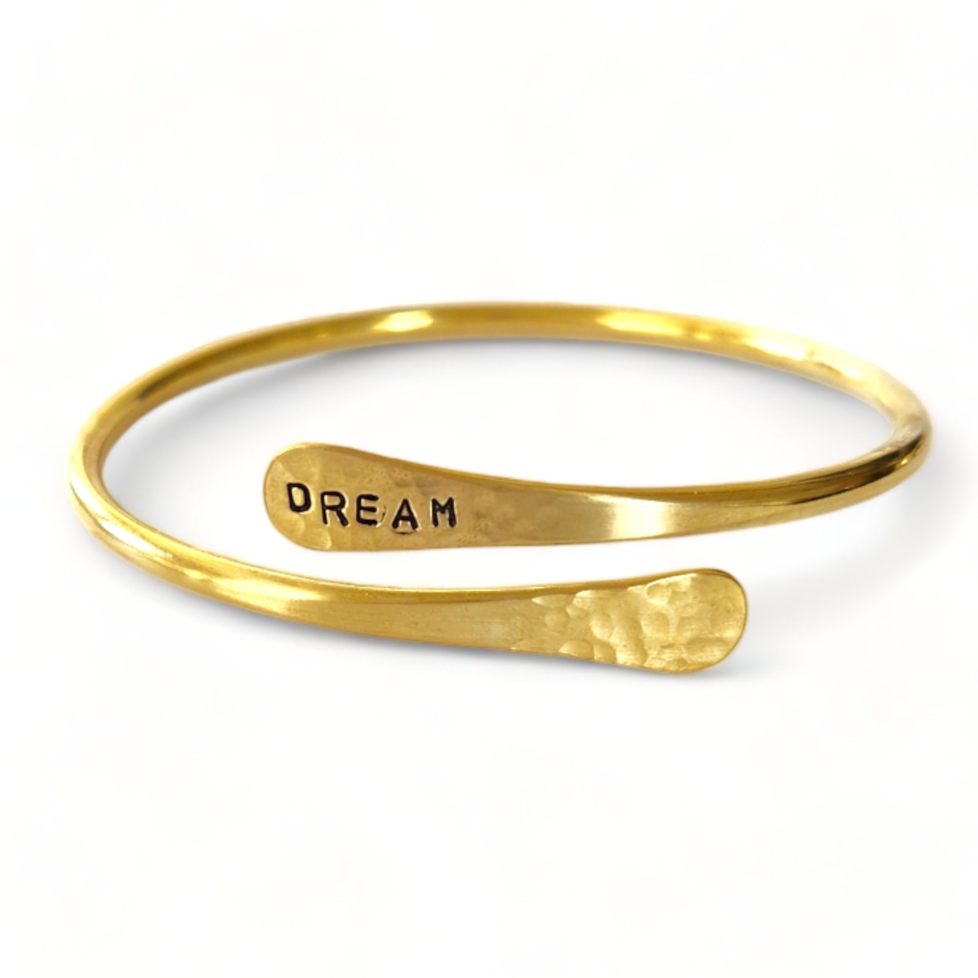 DREAM Brass bangle - stamped