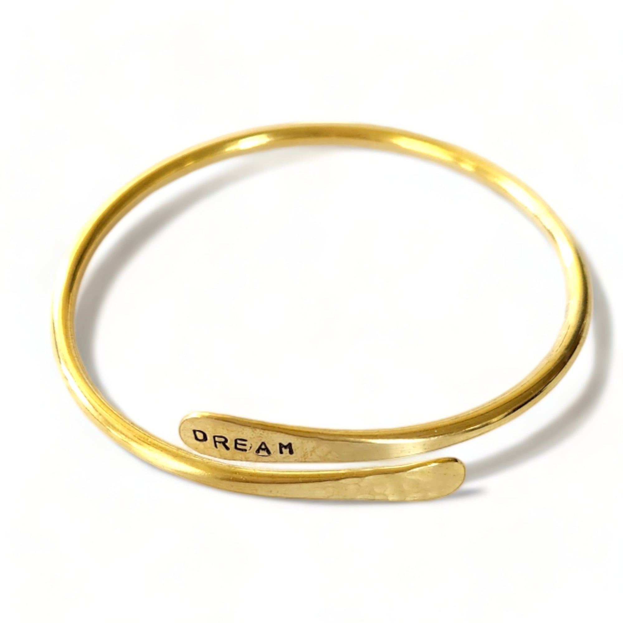DREAM Brass bangle - stamped
