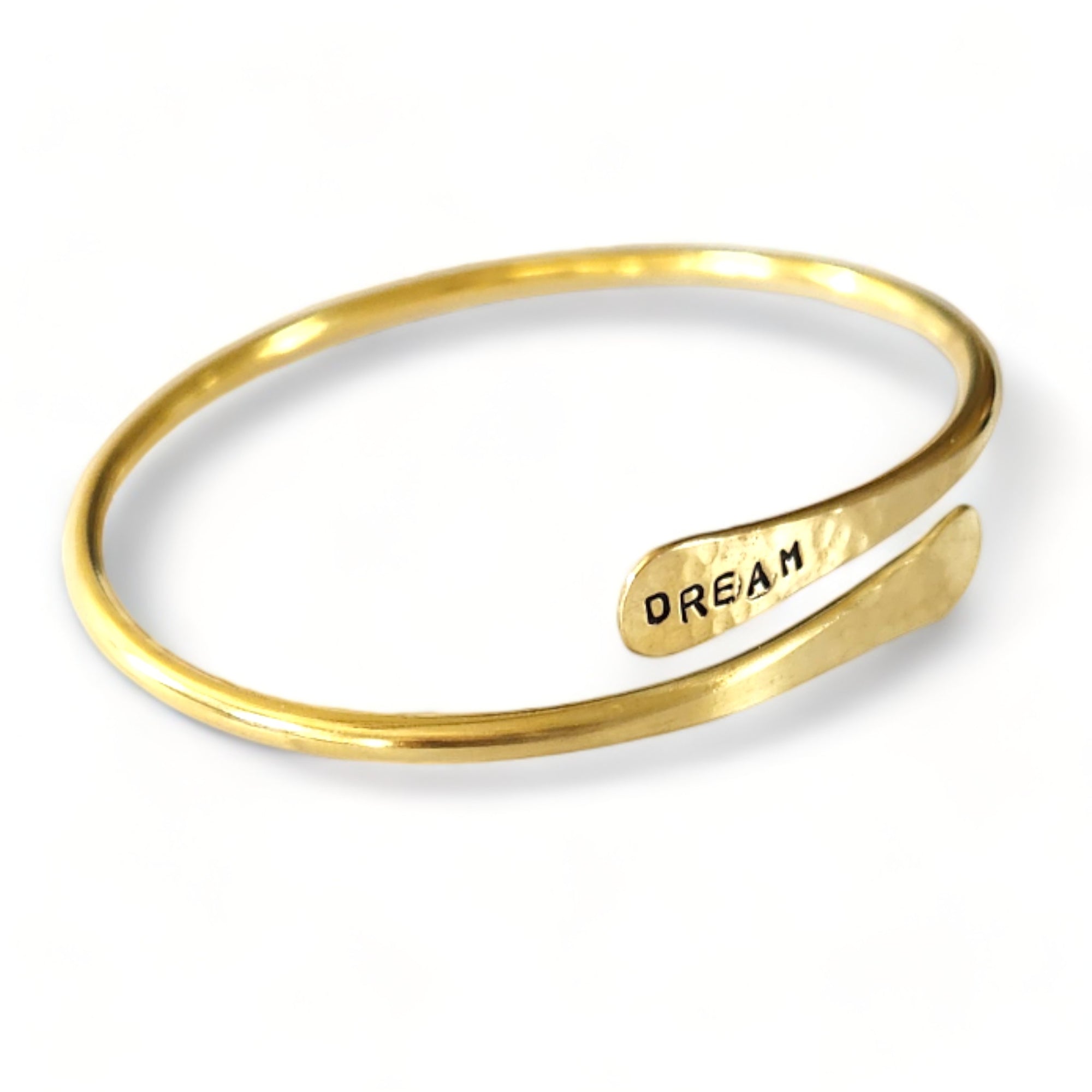 DREAM Brass bangle - stamped