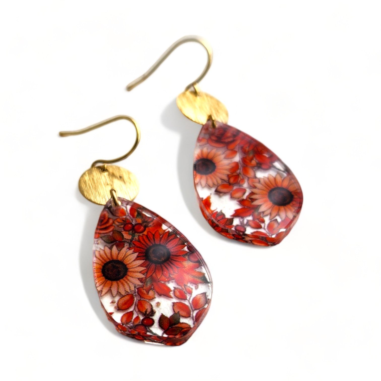 Gerber Daisy Acrylic Earrings