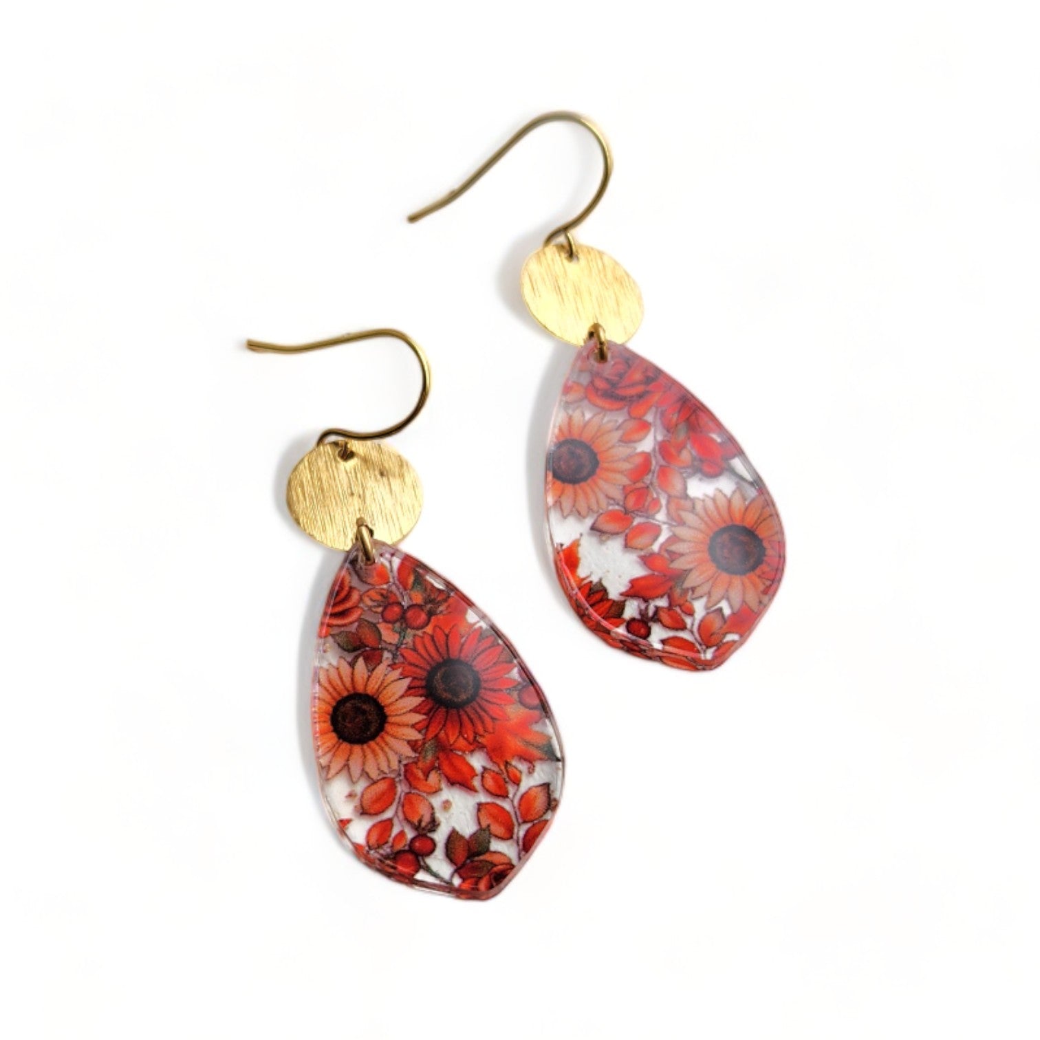 Gerber Daisy Acrylic Earrings