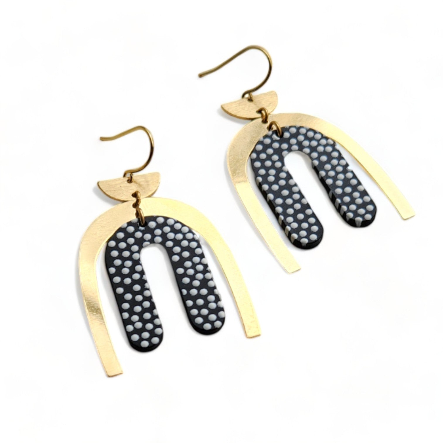 Arch Acrylic Earrings - Spotted