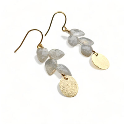 Moonstone Petal Fall Gemstone Earrings