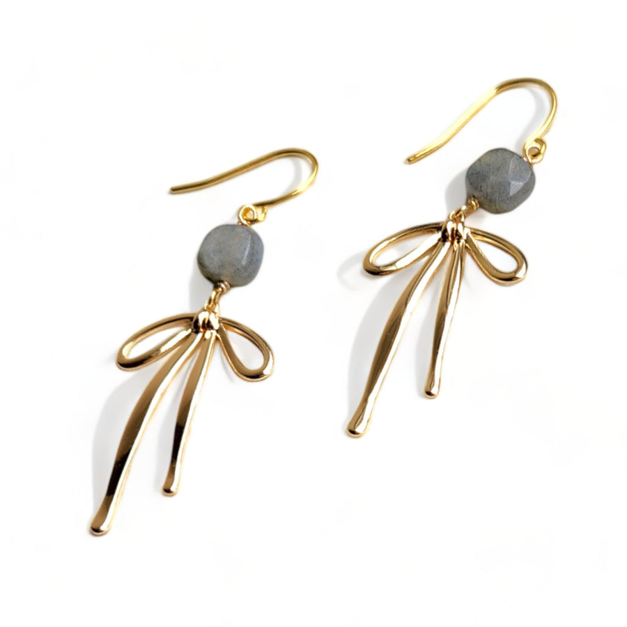 Gold Bow Earrings