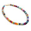 Beaded Necklace with Toggle Clasp and Gemstone