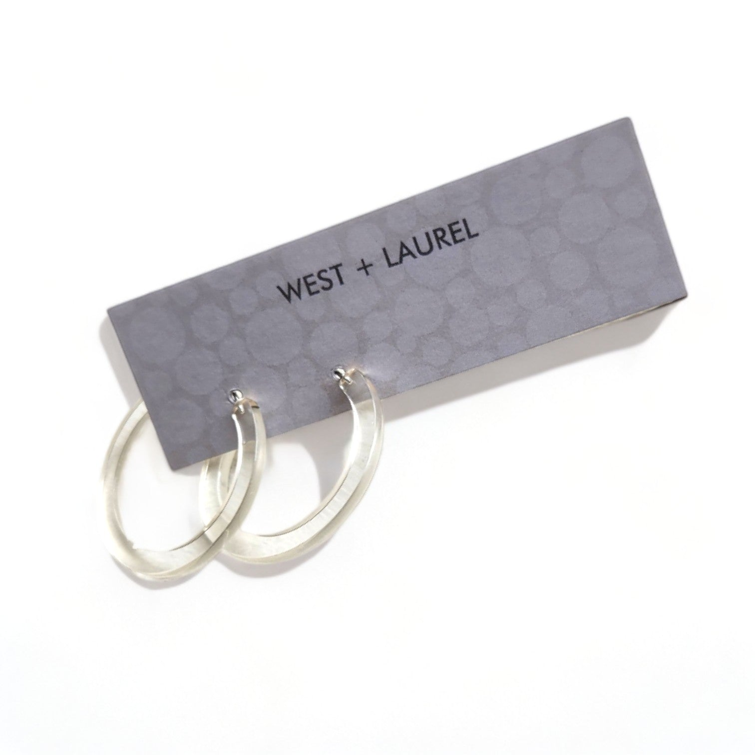 Cannes Acrylic Earrings - Hoop (clear)