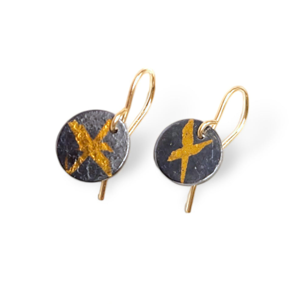 Keum-Boo Criss Cross Dangle Earrings