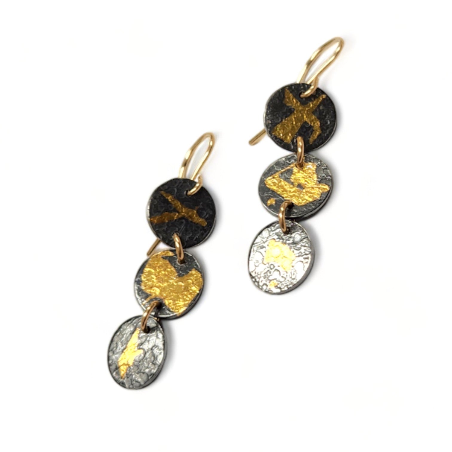 Keum-Boo Triple Drop Dangle Earrings