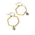 Labradorite Simple Brass Geometric Earrings