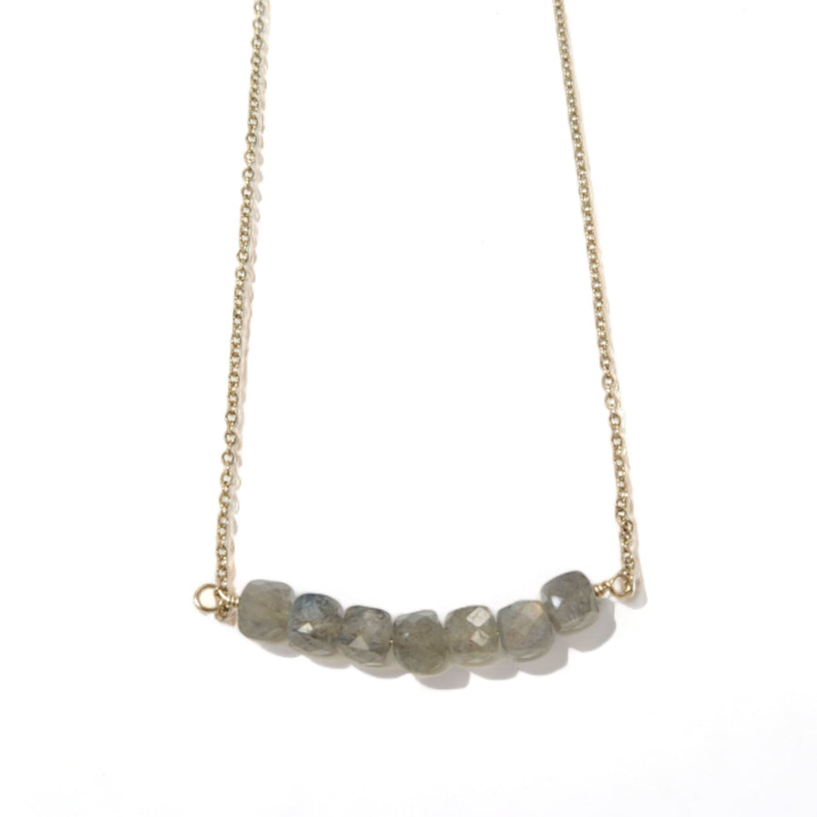 Labradorite Gem Row Necklace