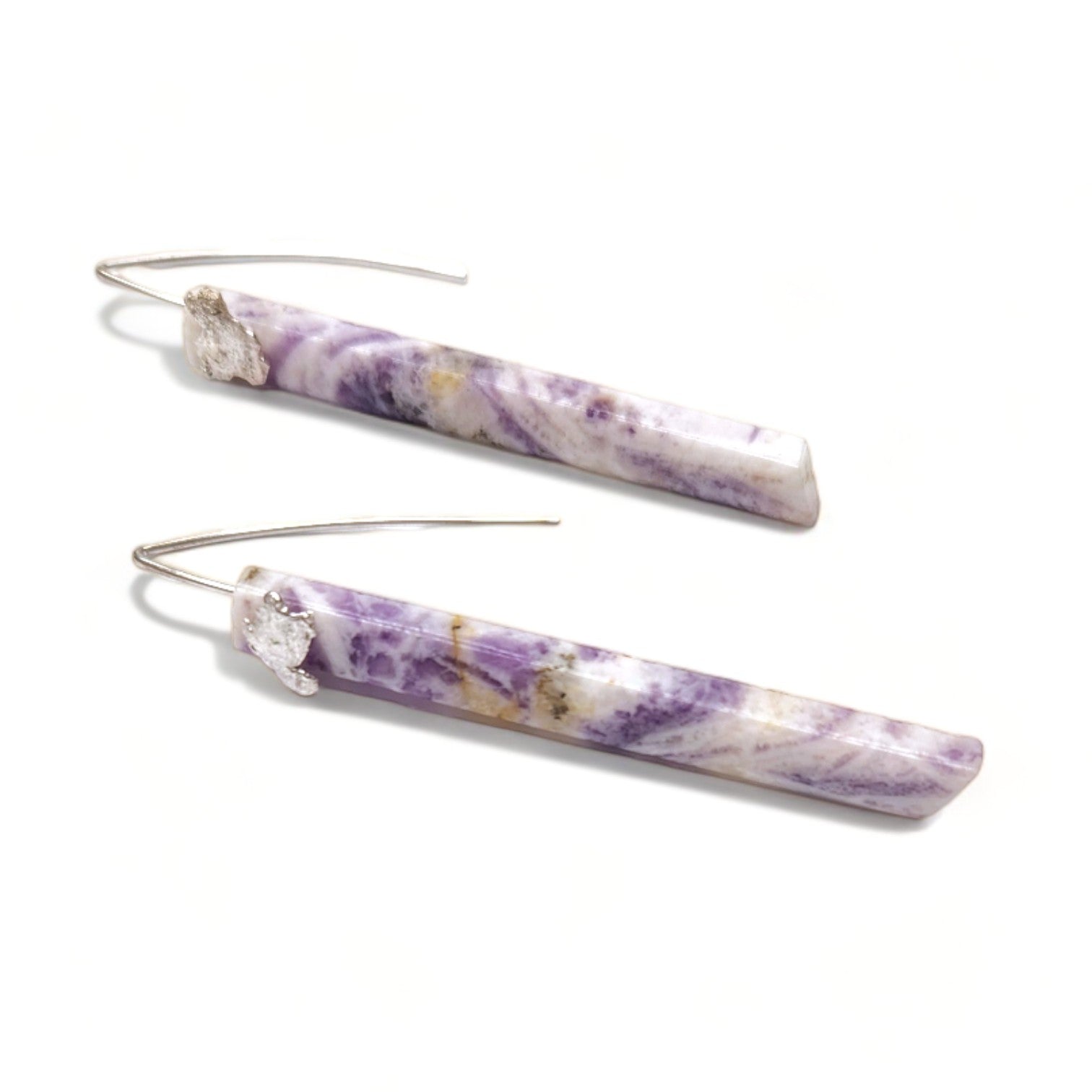Lepidolite and Sterling Earrings