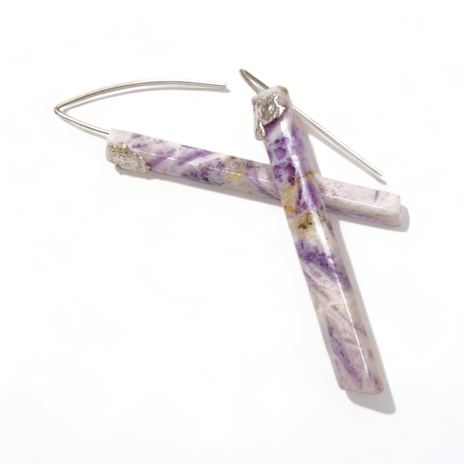 Lepidolite and Sterling Earrings