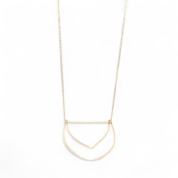 Mette Hand-hammered Brass Necklace