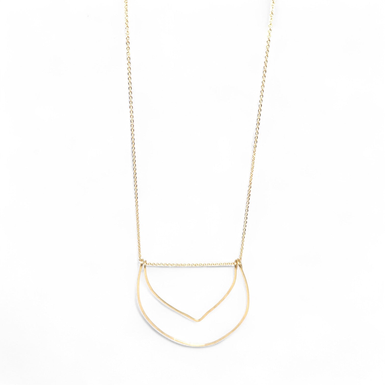 Mette Hand-hammered Brass Necklace