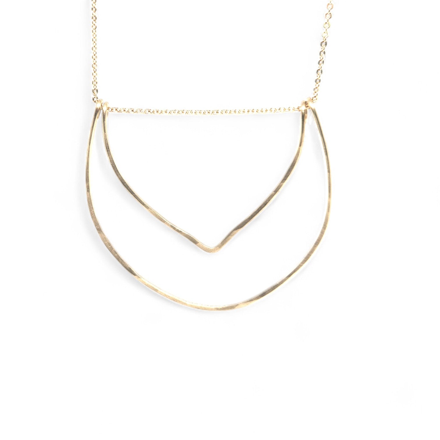 Mette Hand-hammered Brass Necklace