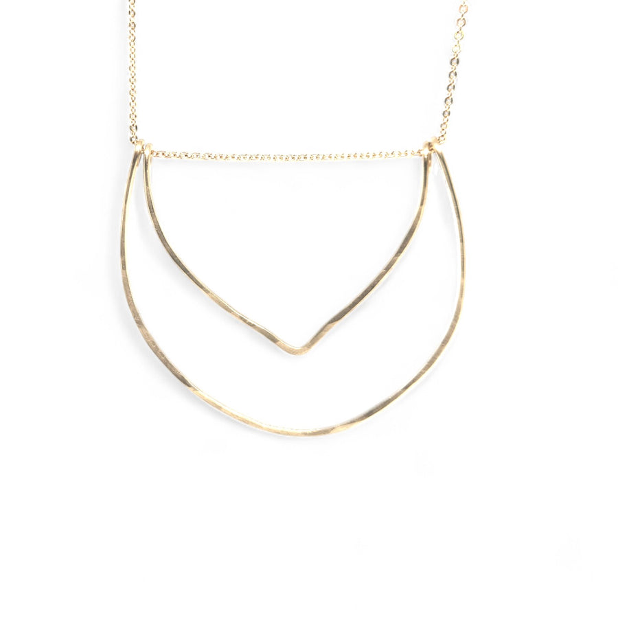 Mette Hand-hammered Brass Necklace