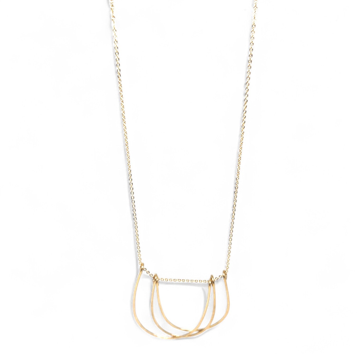 Oline Hand-hammered Brass Necklace