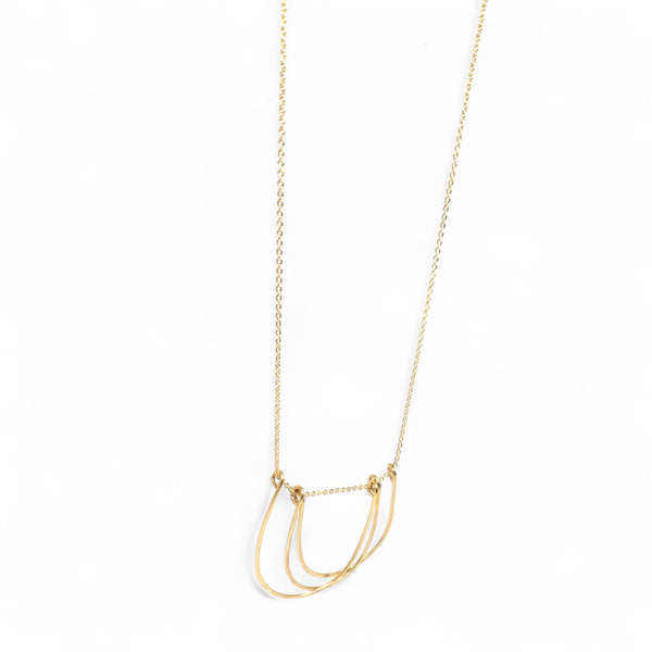 Oline Hand-hammered Brass Necklace