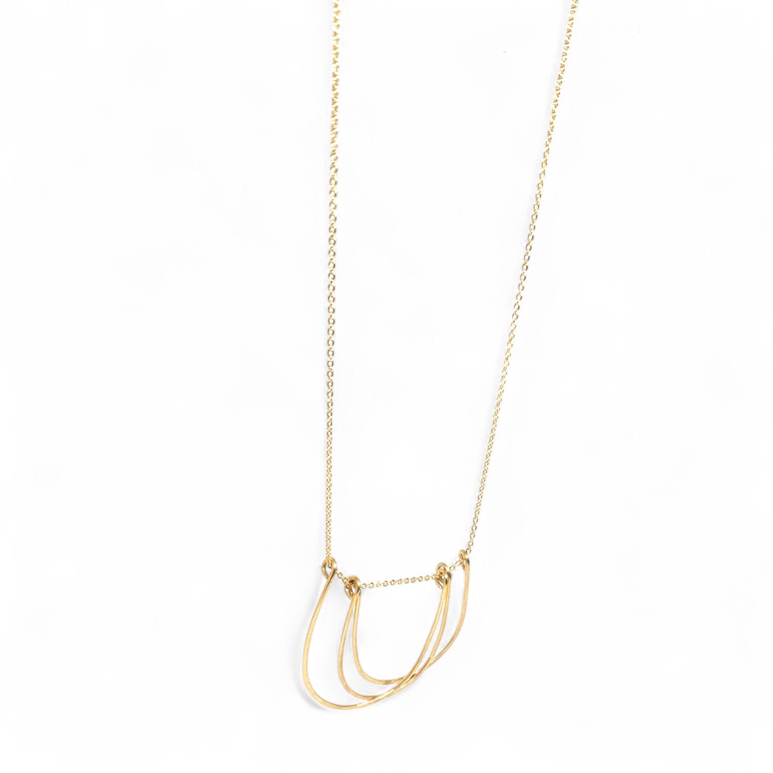 Oline Hand-hammered Brass Necklace