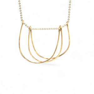 Oline Hand-hammered Brass Necklace