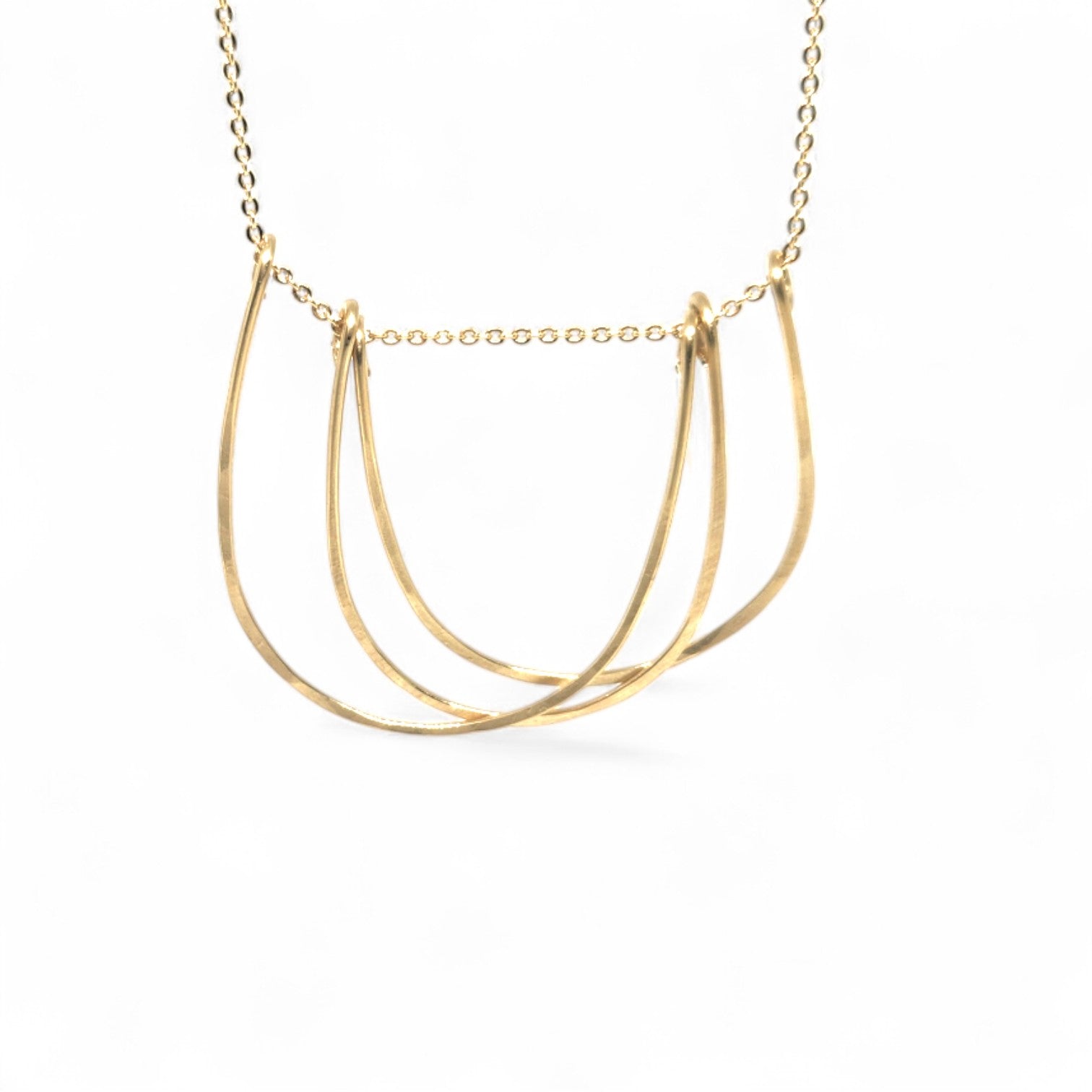 Oline Hand-hammered Brass Necklace