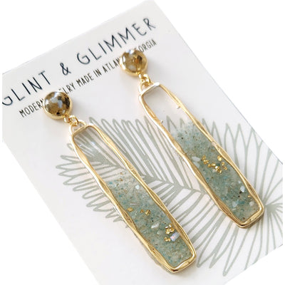 Aithne Brass and Resin Earrings