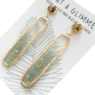 Aithne Brass and Resin Earrings