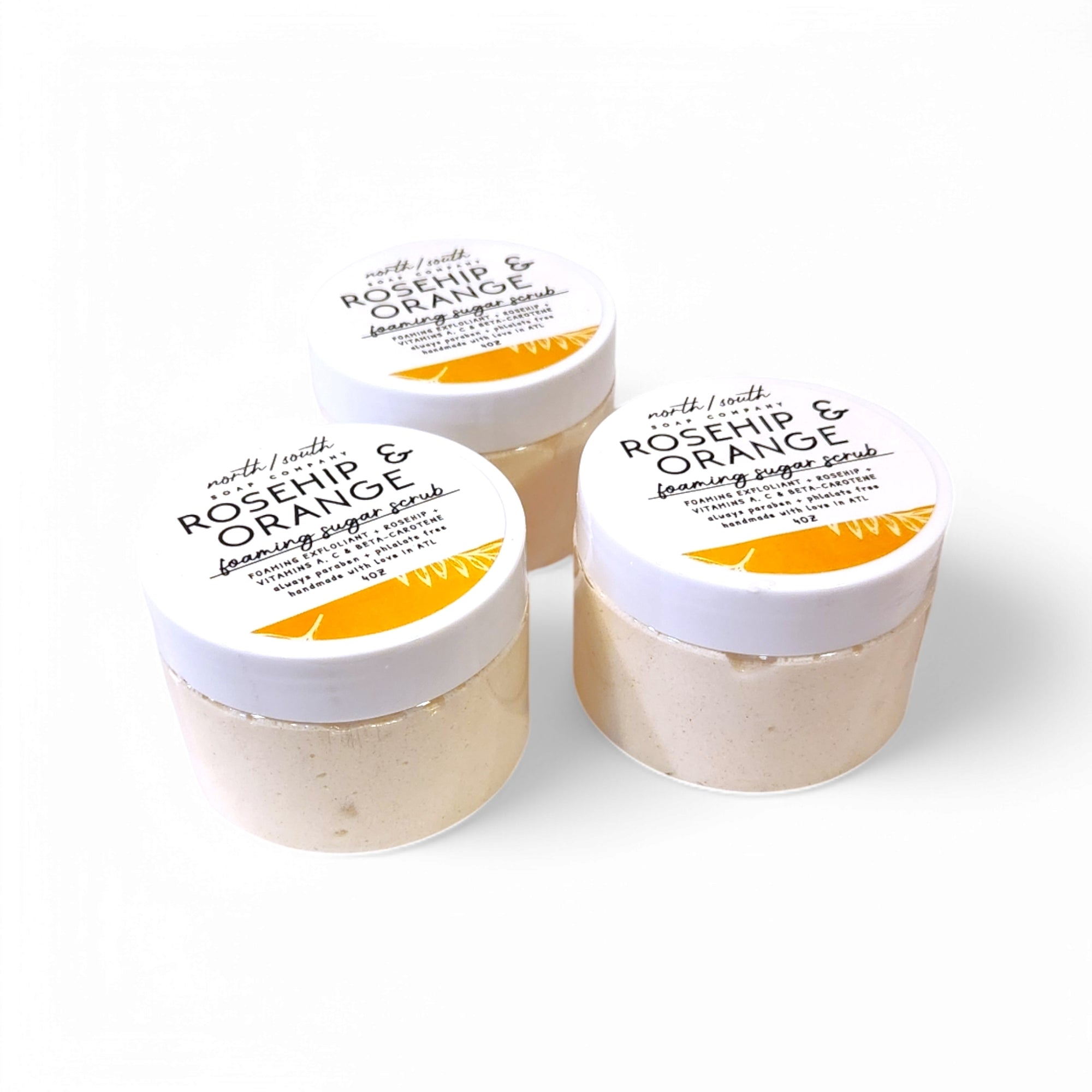 Rosehip + Orange Foaming Sugar Scrub