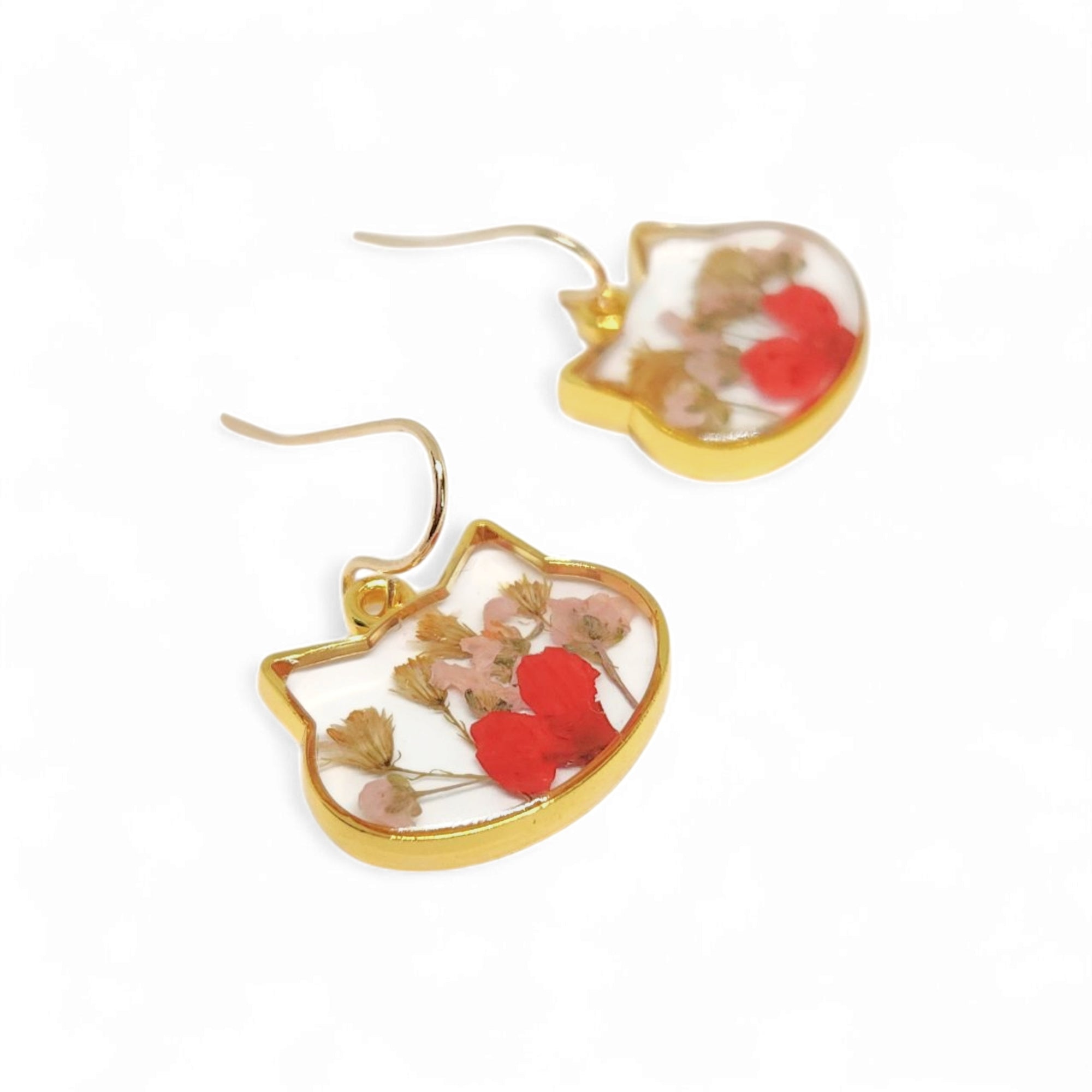Floral Kitty Botanical Earrings