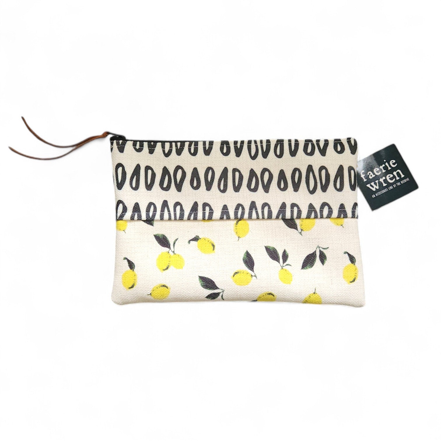 Meri Bi-Pattern Zipper Pouch