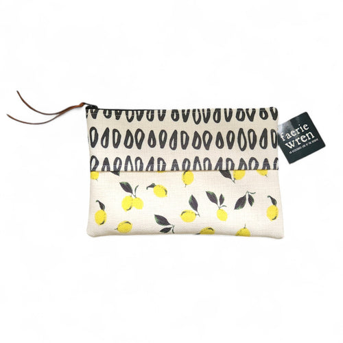 Meri Bi-Pattern Zipper Pouch