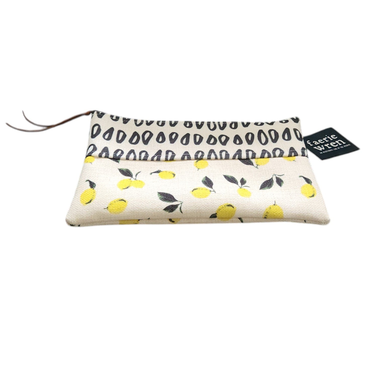 Meri Bi-Pattern Zipper Pouch