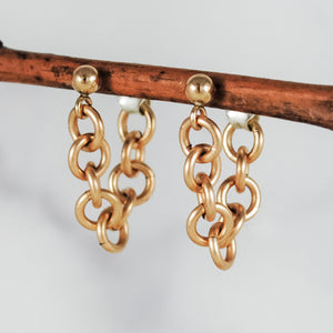 Chain Hoops - gold-filled