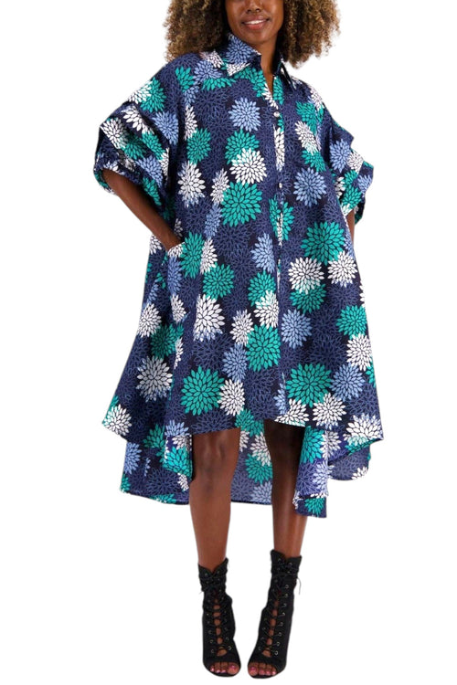 Femi Hi-Lo Flower Print Dress