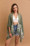 Boho Chic Floral Embroidered Kimono | Stitch Detail 🌼
