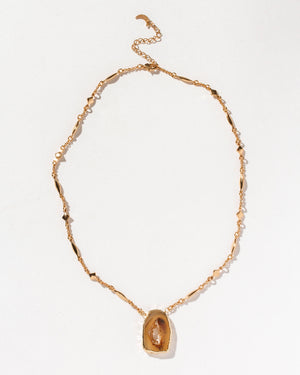 Star, Stone, & Soul Gemstone Necklace - Natural Agate Geode