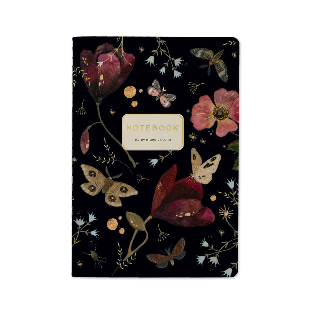 BV by Bruno Visconti - A5 Notebook -  Butterflies and Night Flowers