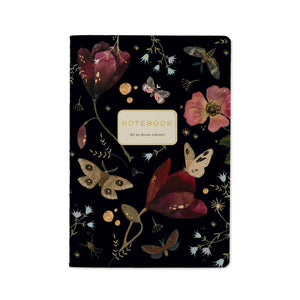 BV by Bruno Visconti - A5 Notebook -  Butterflies and Night Flowers