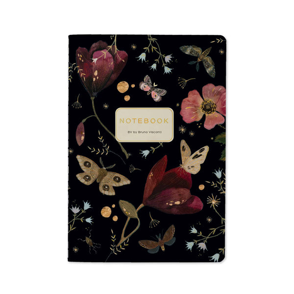 BV by Bruno Visconti - A5 Notebook -  Butterflies and Night Flowers