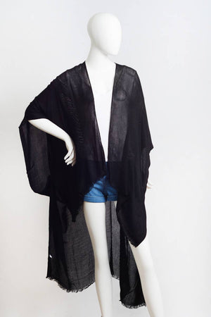 Leto Accessories - 🌻 Summer Style Staple: Colorful Frayed Trim Kimono