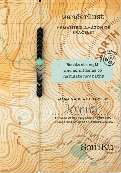 Wanderlust Amazonite Adventure Adjustable Bracelet