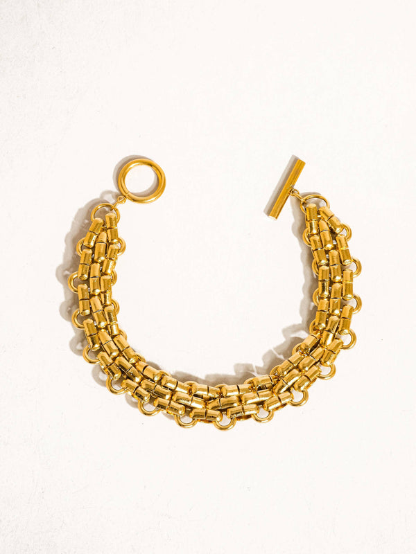 Donni 18K Gold Non-Tarnish Bold Weave Bracelet