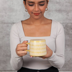 Ochre Imprint Stoneware Mug