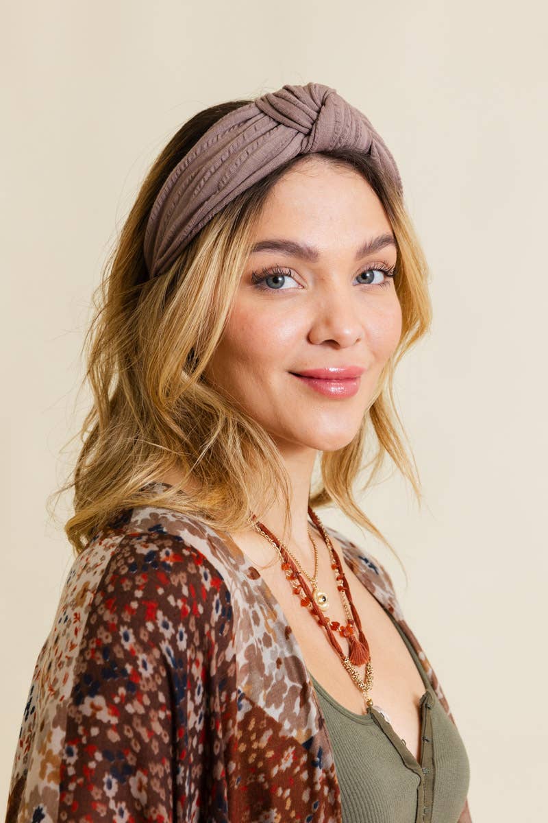 Stripe Topknot Headband