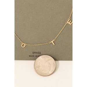Fame Accessories - Dainty Vote Initial Charm Necklace