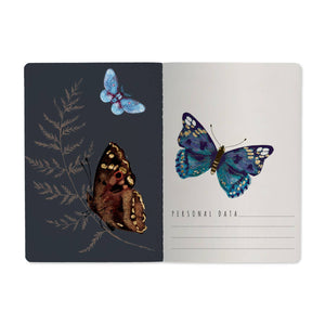 BV by Bruno Visconti - A5 Notebook - Butterflies on White
